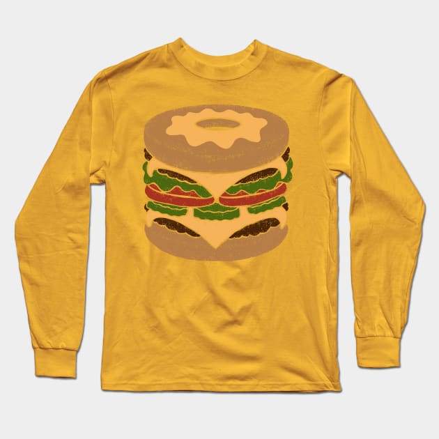 Donut Burger Long Sleeve T-Shirt by eriksandisatresa